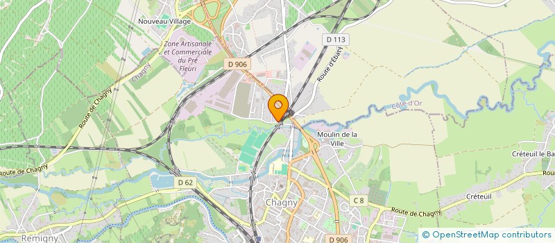 localisation de l'entreprise INSERPLAST à CHAGNY
