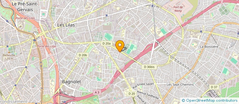 localisation de l'entreprise INSERPRO93  BAGNOLET