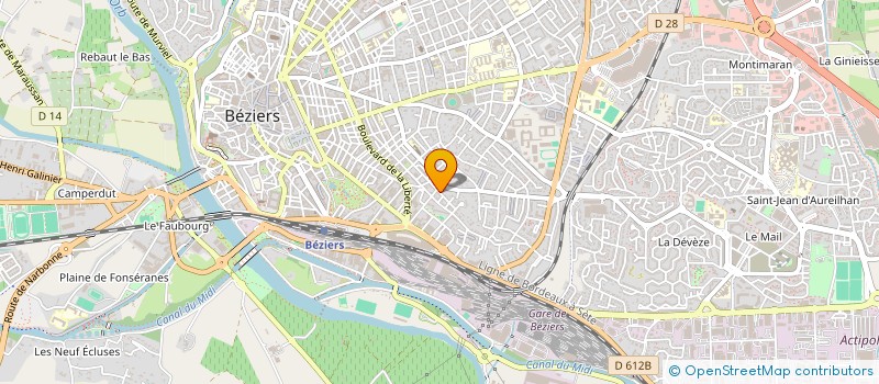 localisation de l'entreprise INSERTION DEMANDE D'EMPLOI ENTREPRENANTS à BEZIERS
