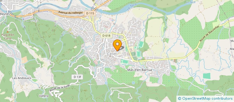 localisation de l'entreprise INSERTION PAR ACTIVITE ECONOMIQUE DANS LE VALLESPIR à CERET