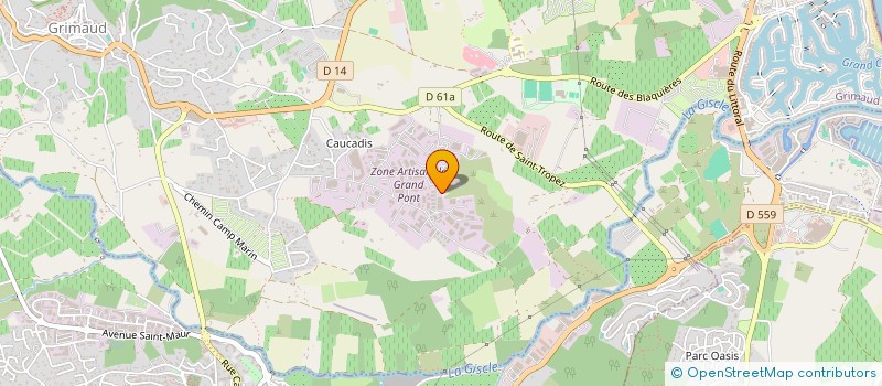 localisation de l'entreprise INSIDE à GRIMAUD