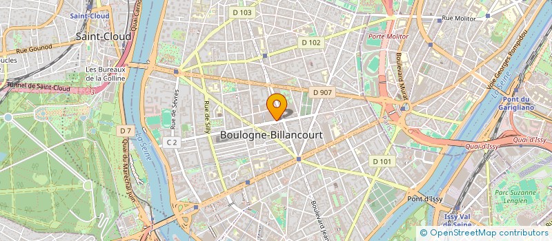 localisation de l'entreprise INSIDE CONCEPT STORE à BOULOGNE-BILLANCOURT