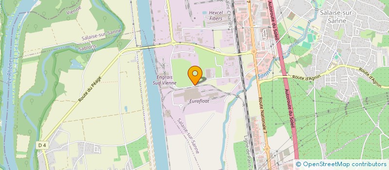 localisation de l'entreprise INSPIRA ENTREPRISES  SALAISE-SUR-SANNE