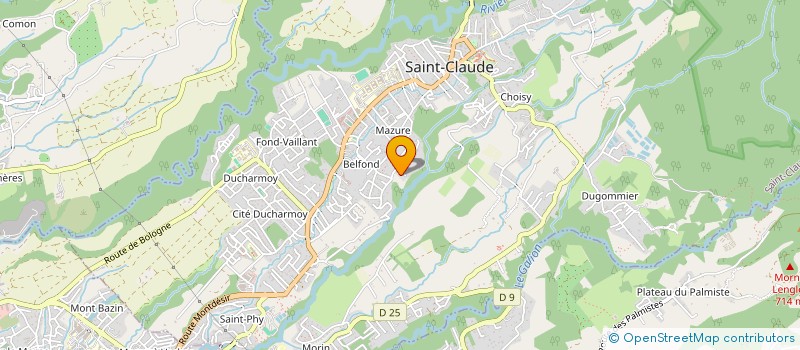 localisation de l'entreprise INSPIRASYON AW à SAINT-CLAUDE