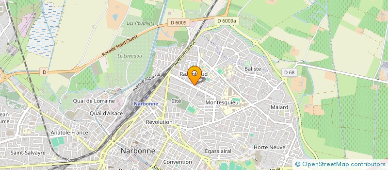 localisation de l'entreprise INST AUTOM PANIFICATION INDUSTRIELLES à NARBONNE