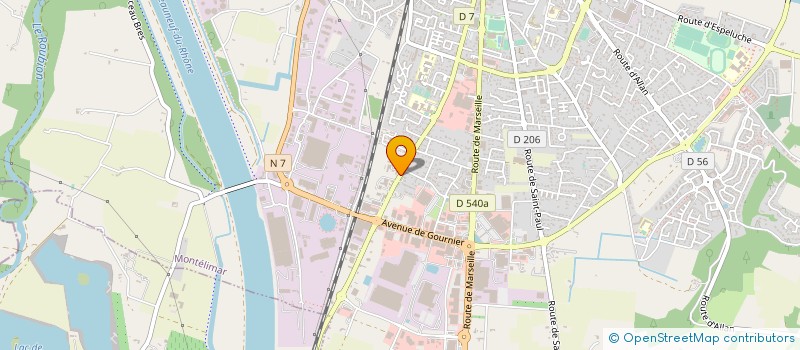 localisation de l'entreprise INST BIOLO ANIMA LABO RECHER PHARM DYNAM à MONTELIMAR