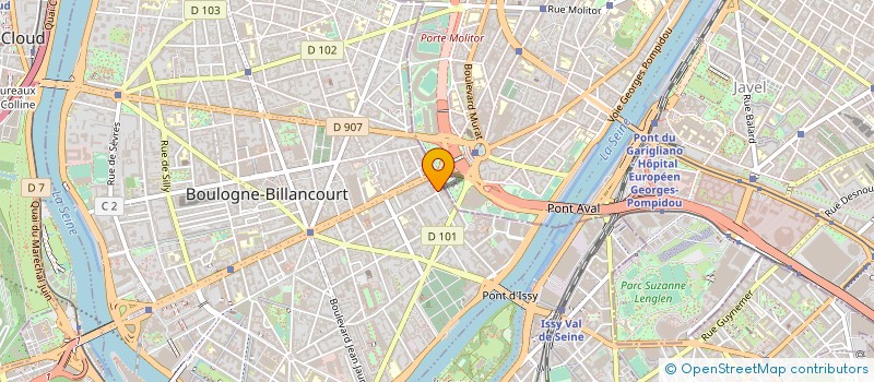 localisation de l'entreprise INST COMMU SOCIO PROFE RECHE ECONO SOCIA à BOULOGNE-BILLANCOURT