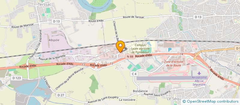 localisation de l'entreprise INST CONSULAIRE FORMATION PAR ALTERNANCE à ALBI