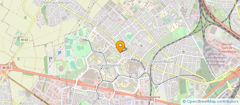 localisation de l'entreprise INST EUROP POST-UNIV FORMAT PROFES SANTE à STRASBOURG