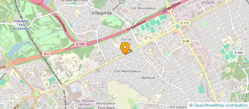localisation de l'entreprise INST FORM CONDUITE AUTO & SECURITE ROUT à VILLEPINTE