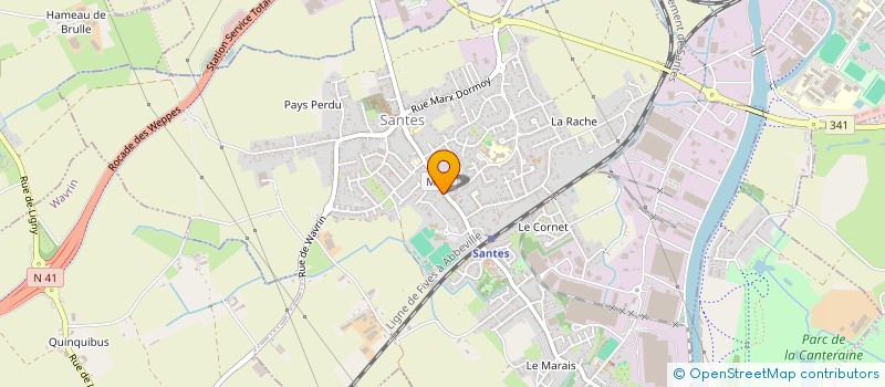 localisation de l'entreprise INST FORMAT PSYCHOTHERAPI ABORD CORPOREL à SANTES