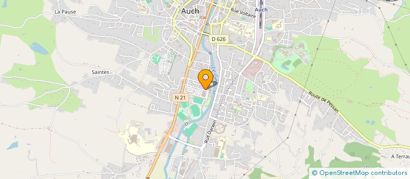 localisation de l'entreprise INST FORMATION BAT TRAVAUX P GERS  AUCH