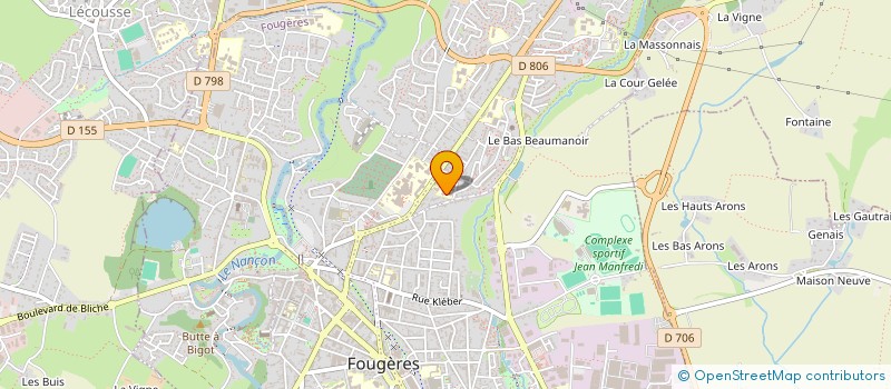 localisation de l'entreprise INST FORMATION MAISON FAMILIALE RURALE à FOUGERES