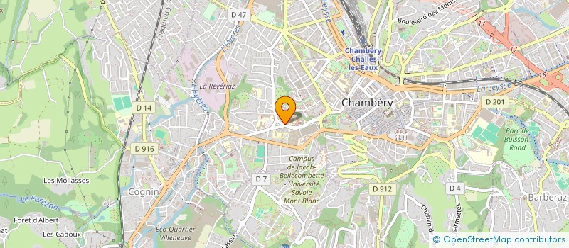 localisation de l'entreprise INST FORMATION SOINS INFIRMIERS SAVOIE à CHAMBERY