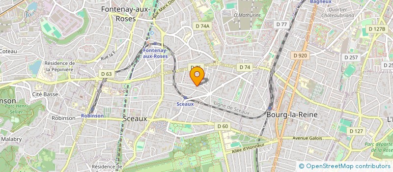 localisation de l'entreprise INST FR FORMATI PROFESSIONS DU FUNERAIRE à SCEAUX