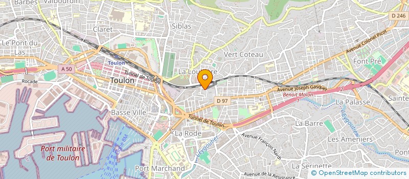 localisation de l'entreprise INST FRANCAISE PREVENTION ABSENTEISME  TOULON