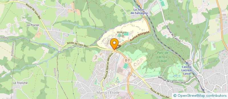 localisation de l'entreprise INST IMMUNOPAT COMPAREE APPLIQUEE CARNIV  MARCY-L'ETOILE