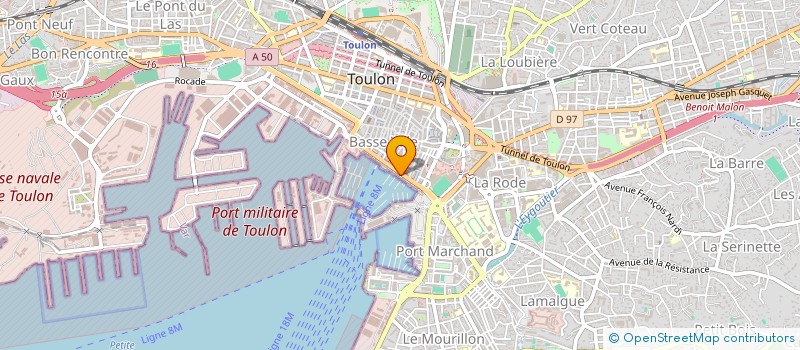 localisation de l'entreprise INST INTER REG DE FORMATION PERMANENTE à TOULON