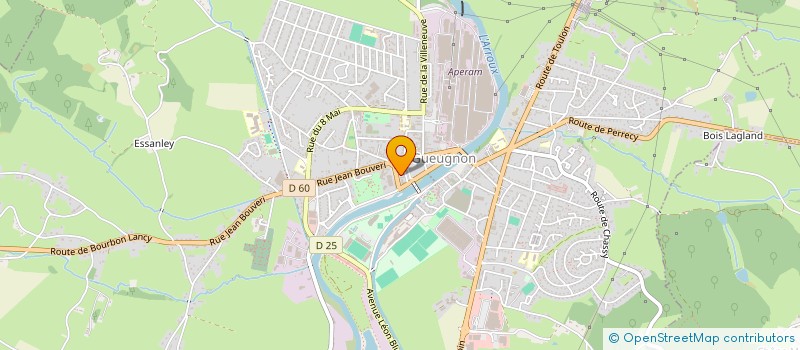 localisation de l'entreprise INST LE VAL D'ARROUX MESSAGE PAROISSIAL à GUEUGNON