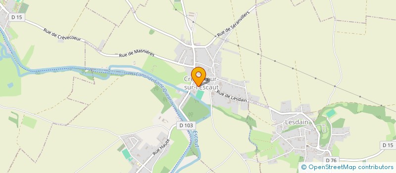 localisation de l'entreprise INST LOCALE COORDINAT RETR PERSON AGEES  CREVECUR-SUR-L'ESCAUT
