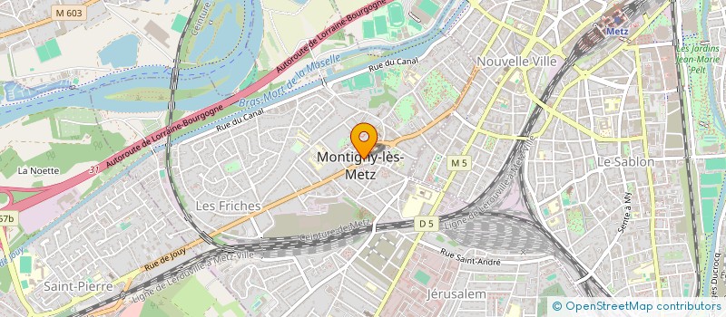 localisation de l'entreprise INST MED HOMEOPATHIE BIOTHERAPIE L'EST à MONTIGNY-LES-METZ