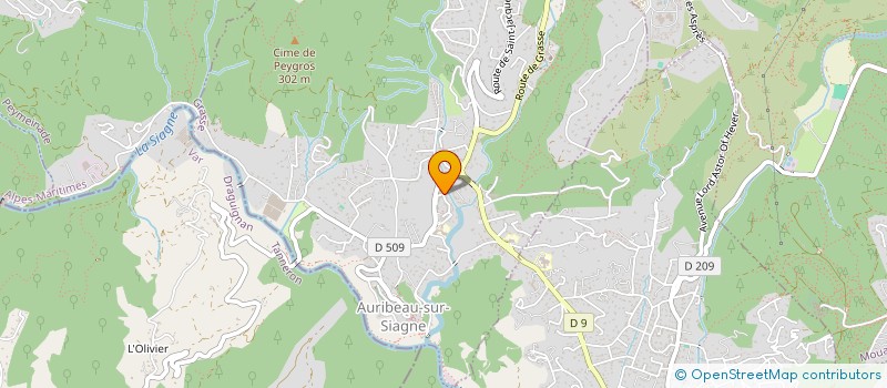 localisation de l'entreprise INST NAT KINE DE PREVENTION DU 06  AURIBEAU-SUR-SIAGNE