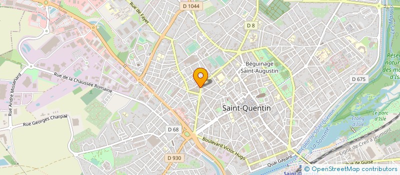 localisation de l'entreprise INST. NOUVEAU ESTHETIQUE SOINS COIFFURE à SAINT-QUENTIN