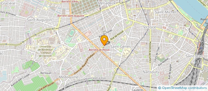 localisation de l'entreprise INST RECH COMPORT COGNITIVE ANX DEPRES à BORDEAUX