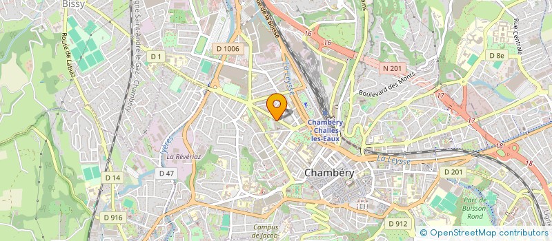 localisation de l'entreprise INST RECHERC INITIAT SOCIALES SUPERVISIO à CHAMBERY