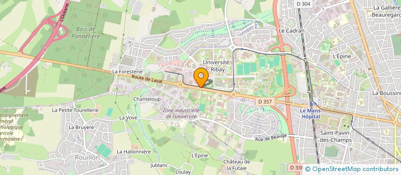 localisation de l'entreprise INST RECHERCHE APPLIQUEE SUR POLYMERES à LE MANS