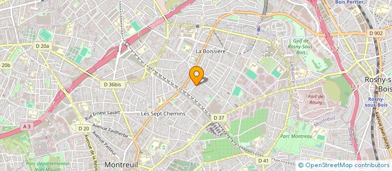 localisation de l'entreprise INST RECHERCHE DIFFUSION JEAN MACE à MONTREUIL