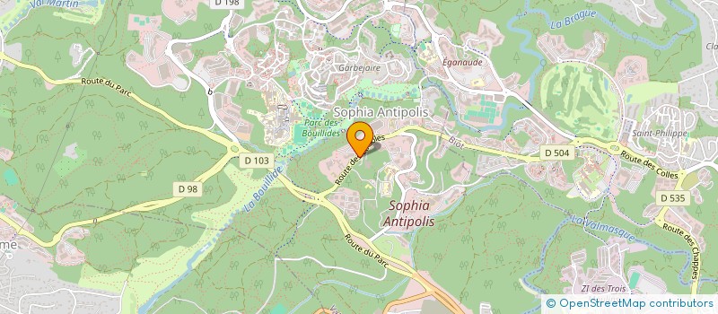 localisation de l'entreprise INST RECHERCHE INNOVATIONS SOCIALES ORGA à VALBONNE