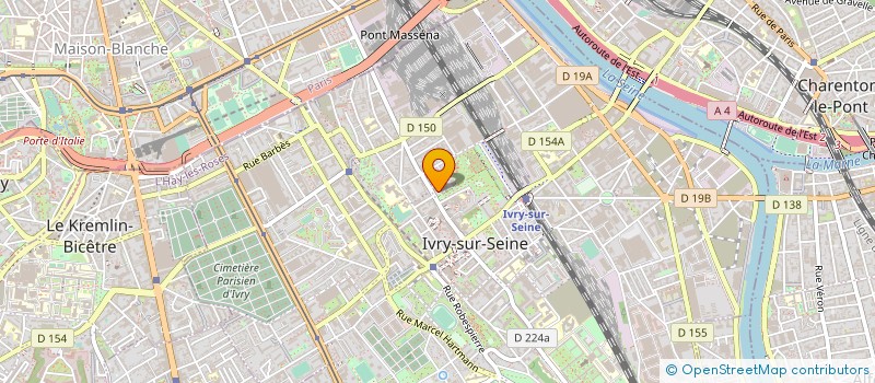 localisation de l'entreprise INST RECHERCHE INTERVENTION SCIENCES SOC  IVRY-SUR-SEINE