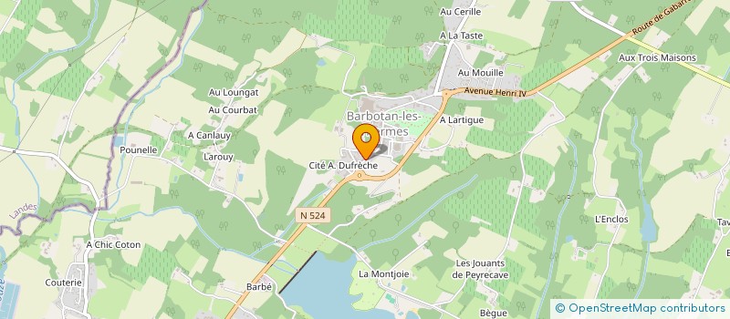 localisation de l'entreprise INST RECHERCHE THERMALES ECOLO MEDICALES à CAZAUBON
