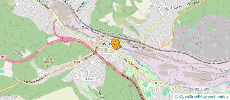 localisation de l'entreprise INST RETRAITE PERSONNEL WENDEL à HAYANGE