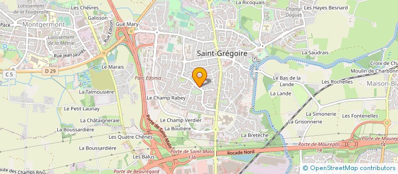 localisation de l'entreprise INST SUPER PRIVE COMMERC ADMINIST RENNES à SAINT-GREGOIRE