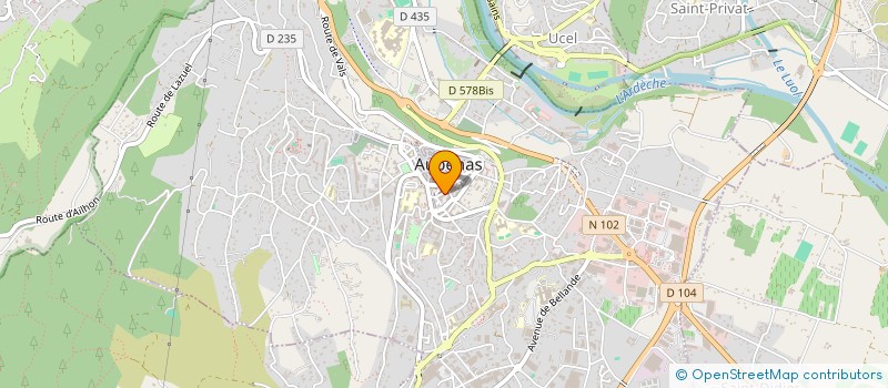 localisation de l'entreprise INST SUPERIEUR D'INFORMATIQUE APPLIQUEE à AUBENAS