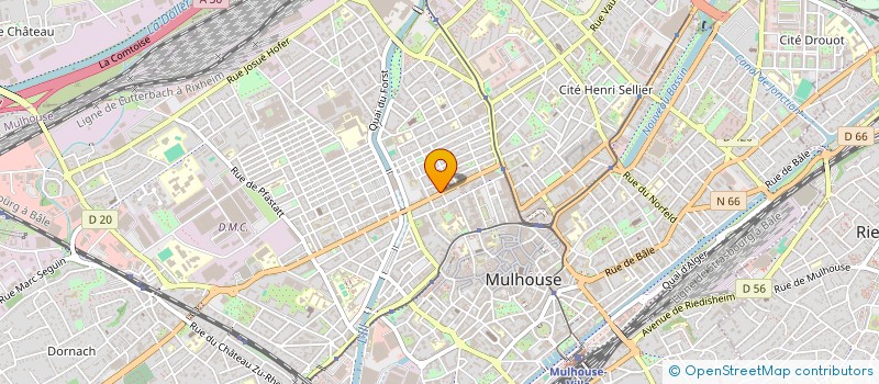 localisation de l'entreprise INST TECHN EUROP AUDIO COMM RADIO E.C.N à MULHOUSE
