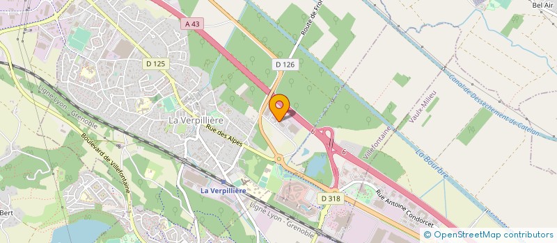 localisation de l'entreprise INSTAL ELECT REG RHONE ALPES à LA VERPILLIERE