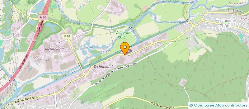 localisation de l'entreprise INSTALL'NORD à ETUPES