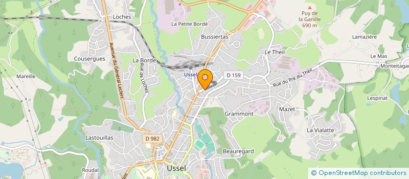 localisation de l'entreprise INSTALLAT USSEL CONTROLE TECHNIQUE AUTOM à USSEL