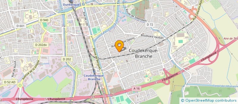 localisation de l'entreprise INSTALLATION CHAUFFAGE SANITAIRE  COUDEKERQUE-BRANCHE