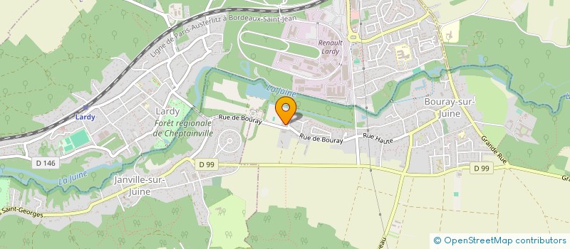 localisation de l'entreprise INSTALLATION CHAUFFAGE SERVICES à BOURAY-SUR-JUINE