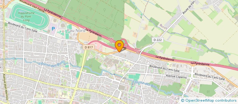 localisation de l'entreprise INSTALLATION DE FIBRES OPTIQUES SUR LE RESEAU AQUITAIN à PAU