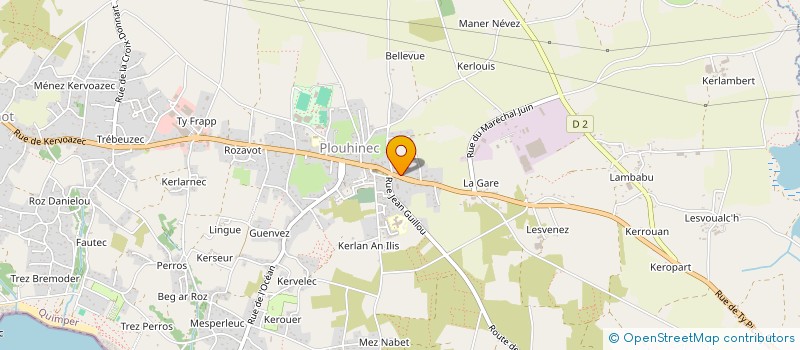 localisation de l'entreprise INSTALLATION DEPANNAGE ENTRETIEN CHAUFFAGE ET CLIMATISATION à PLOUHINEC