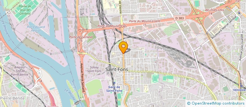 localisation de l'entreprise INSTALLATION THERMIQUE ET SANITAIRE RIADH ANOUAR à SAINT-FONS