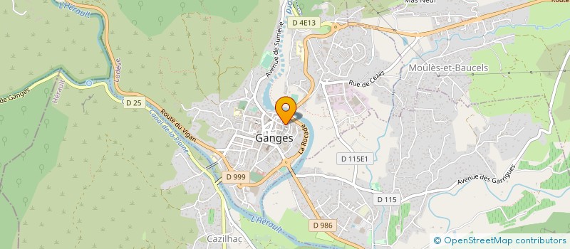 localisation de l'entreprise INSTALLATION THERMIQUE SANITAIRE ELECTRICITE I.T.S.E  GANGES