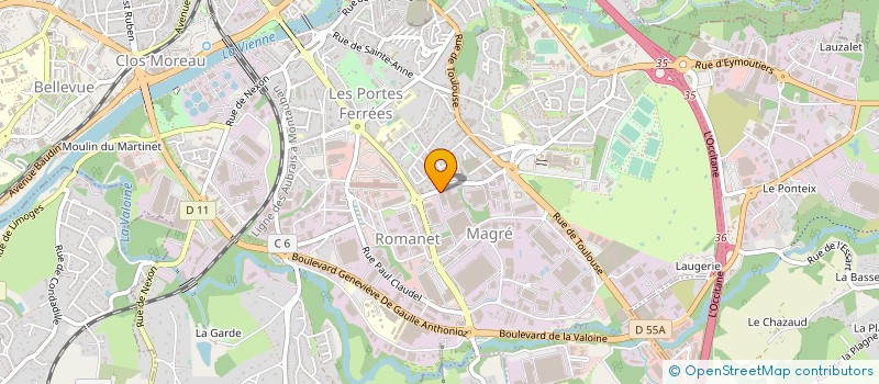 localisation de l'entreprise INSTALLATIONS ELECTRIQUES PREFABRICATION  LIMOGES