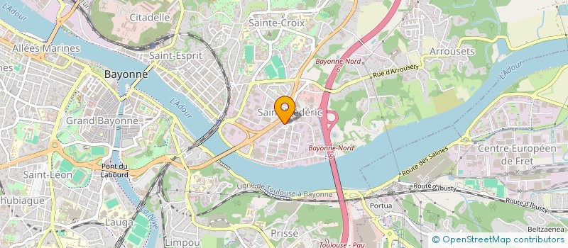 localisation de l'entreprise INSTALLATIONS GENIE CLIMATIQUE ET SANITAIRE à BAYONNE