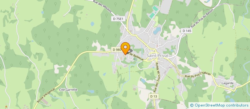 localisation de l'entreprise INSTANCE DE COORDINATION DE L'AUTONOMIE DES XAINTRIES  SAINT-PRIVAT